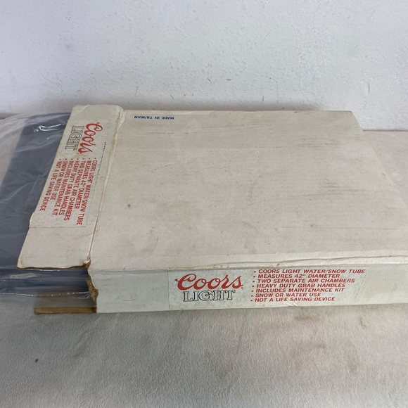 Coors Light 42” Inflatable Water / Snow Tube Heavy Duty Grab Handles New in Box - Picture 5 of 7